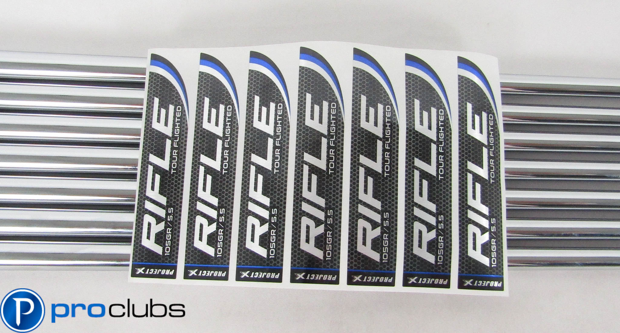 7 NEW PROJECT X RIFLE 105 TOUR FLIGTED 5.5 REGULAR FLEX STEEL IRON